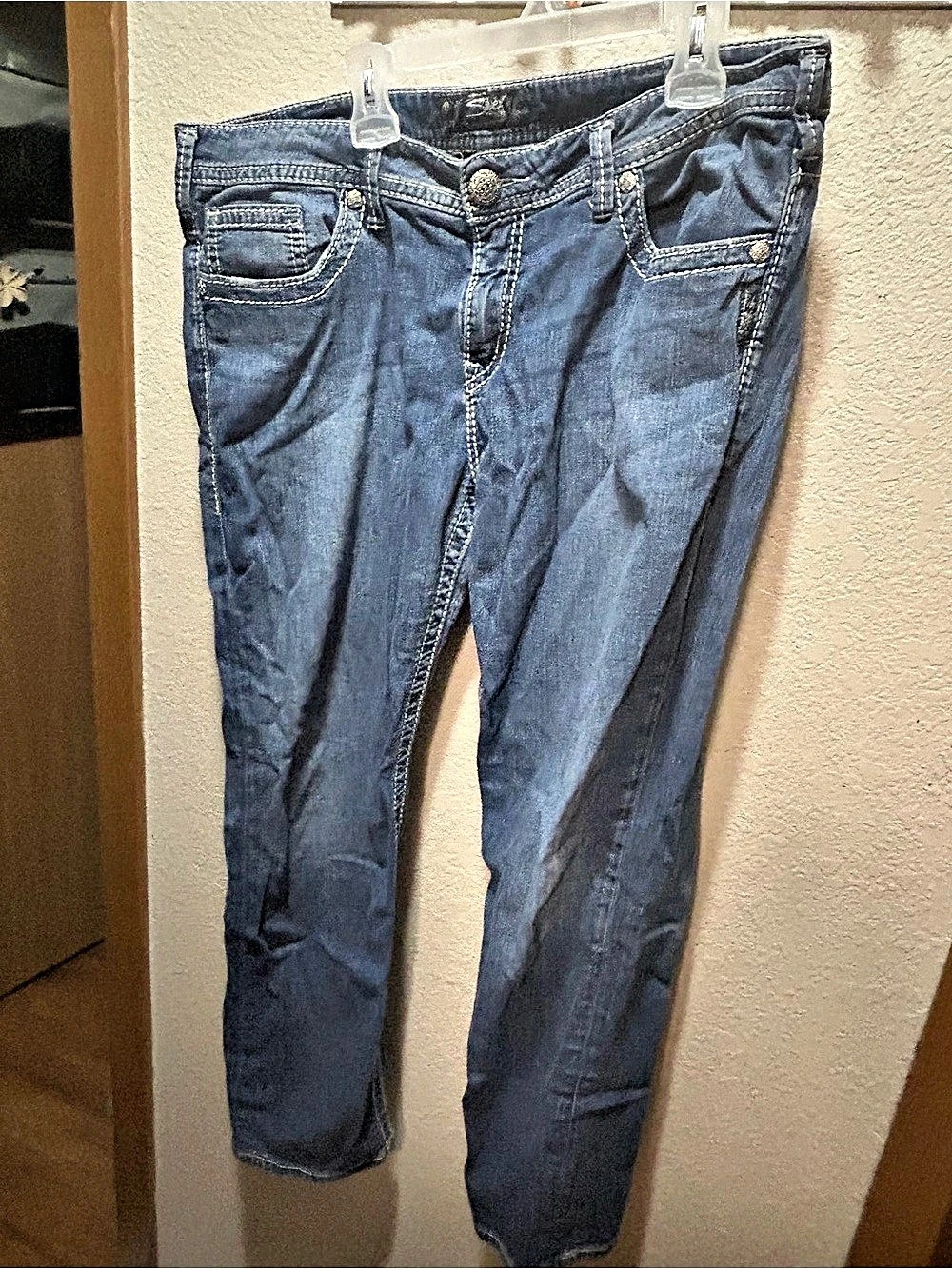 Silver Jeans Co. Suki boyfriend Jeans Blue Waist 34